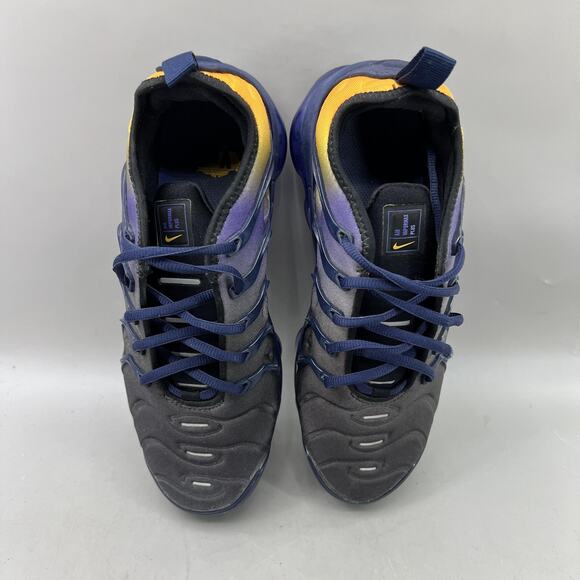 Nike Air Vapormax Plus Running Shoes Women Size 7.5 Black Yellow Comfort Sneaker - Picture 5 of 8